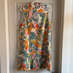 THML Multicolor Leaf Print Dress